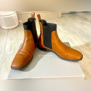 EverlaneThe Italian Leather Square Toe Chelsea Boot 6.5 Brown/Tan